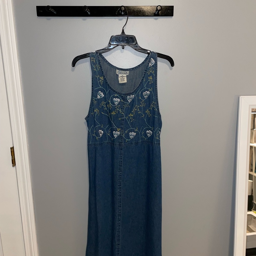 Basic Editions Women's Blue Denim Dress